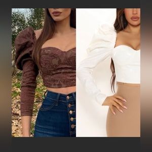 Dolce Jacquard Top from fashion nova